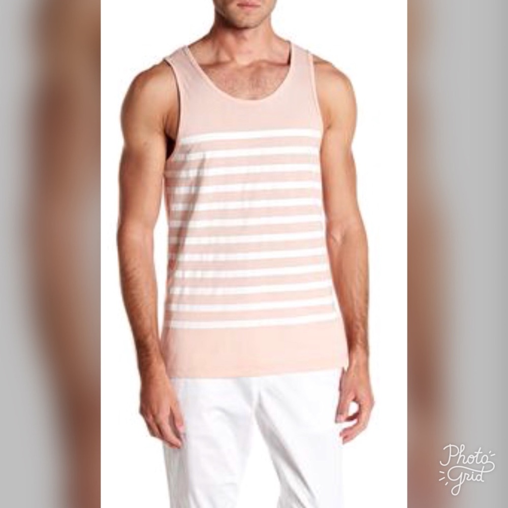 Wellington Mens Stripe Muscle Tank Top